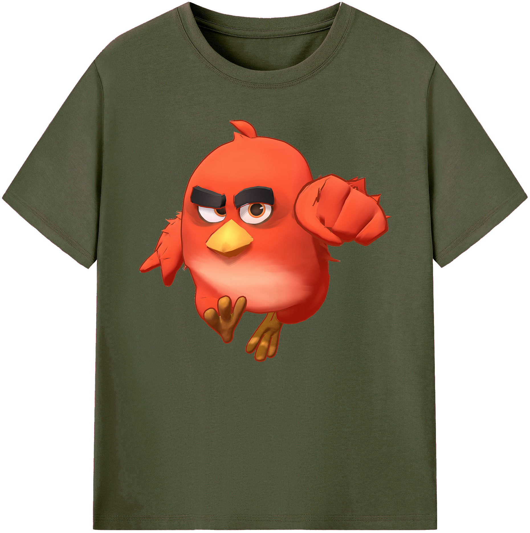（画像用） Angry Birds アングリーバード 綿100％ メンズ半袖Tシャツ｜肌触りやわらか＆通気性